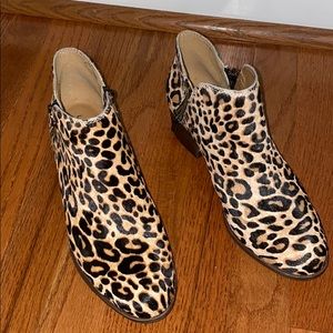 Lucky Brand cheetah print booties- great condition